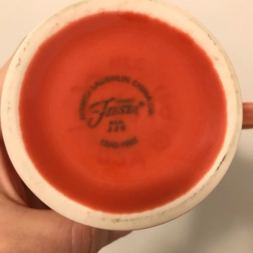 Set of 2 Fiesta Ware Mugs Orange Persimmon